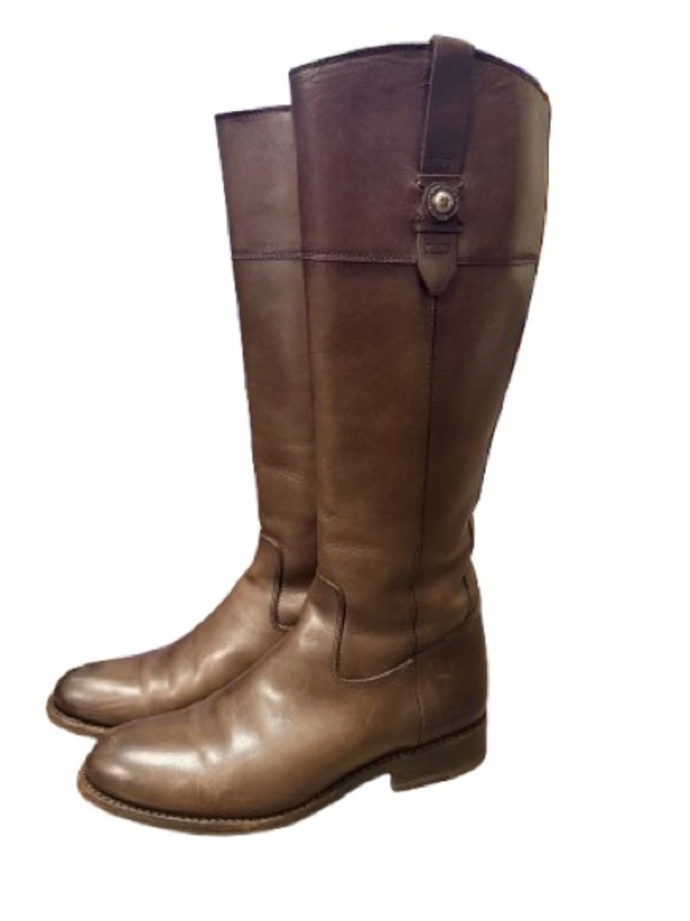 Frye Jayden Button Tall Riding Boots Brown Leather Women’s 9 B